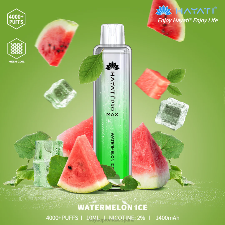 Hayati Pro Max desechable FTTT127 hielo de sandia - Hayati Madrid