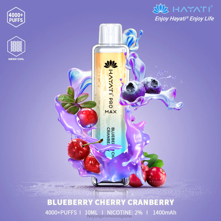 Hayati Pro Max desechable FTTT97 arándano cereza arándano - Hayati Madrid