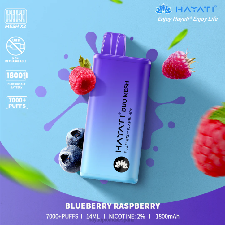 Hayati Duo Mesh desechable FTTT167 frambuesa arándano - Hayati Madrid