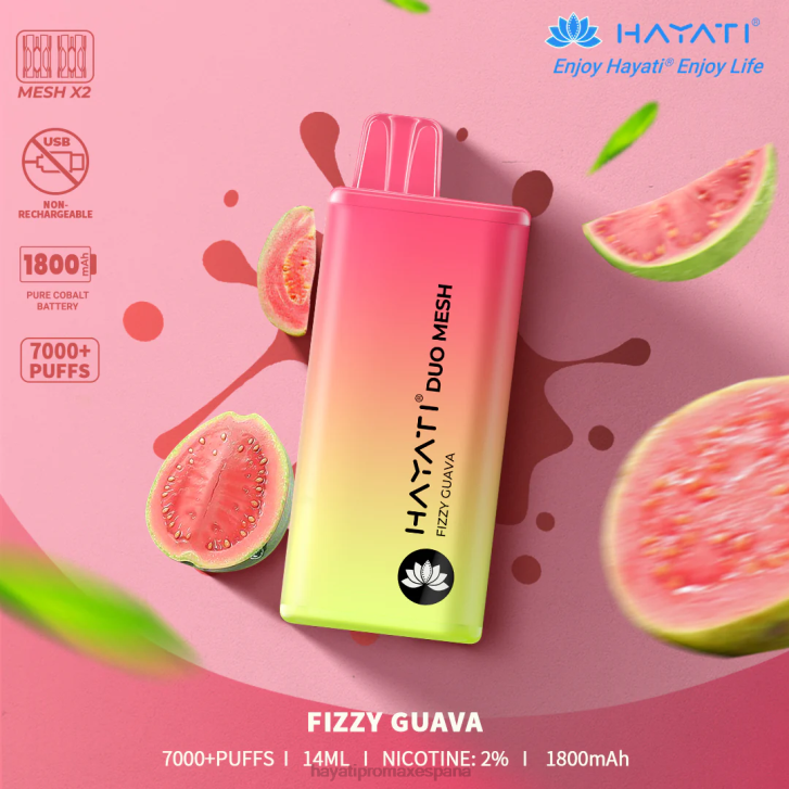 Hayati Duo Mesh desechable FTTT169 guayaba gaseosa - Hayati Vape Flavours