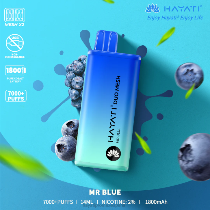 Hayati Duo Mesh desechable FTTT174 señor azul - Hayati Flavour List