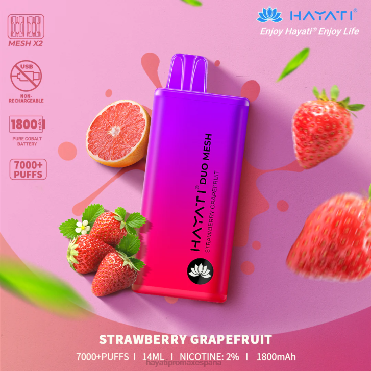 Hayati Duo Mesh desechable FTTT191 pomelo fresa - Hayati Precio