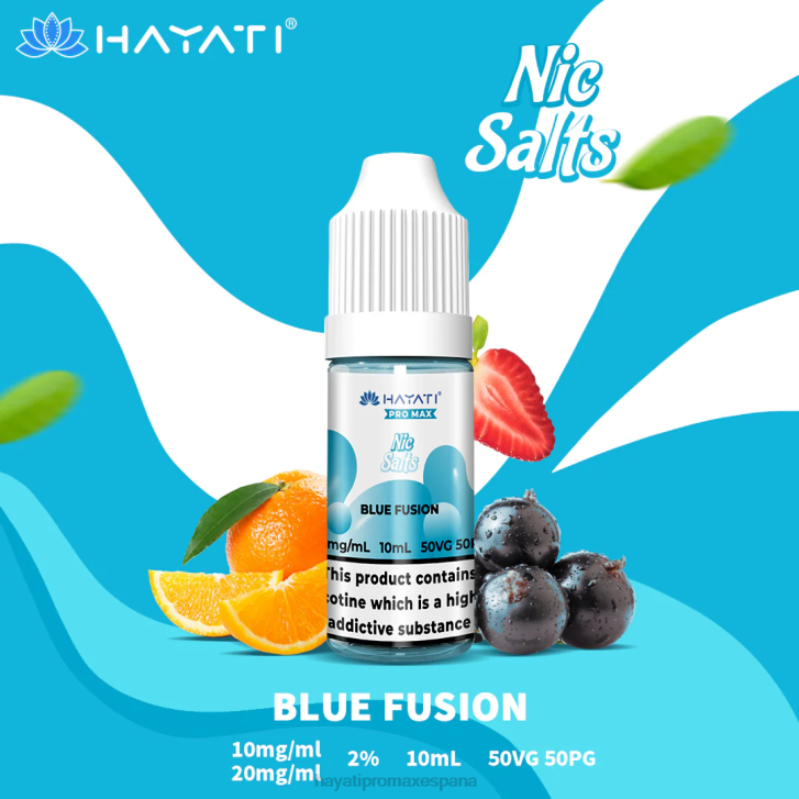 Hayati Pro Max sales de nic FTTT229 fusión azul - Hayati Vape Flavours