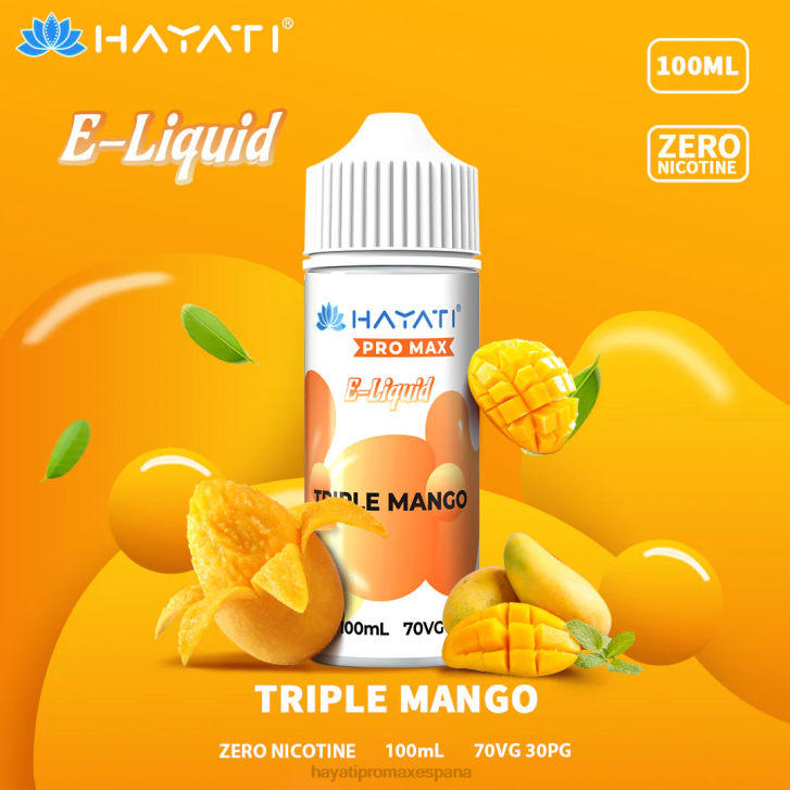 Hayati Pro Max sales de nic FTTT258 mango triple - Hayati Vape España