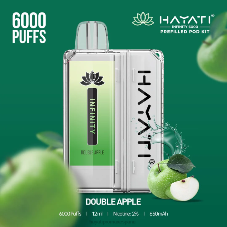 Hayati Infinity 6000 kits de cápsulas FTTT146 manzana doble - Hayati Pro Max España