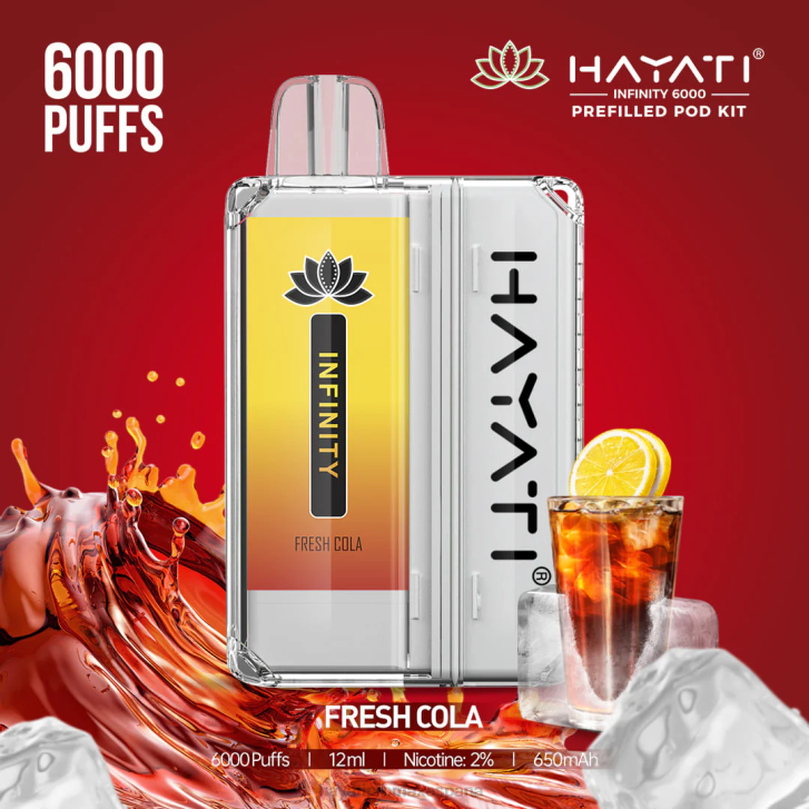 Hayati Infinity 6000 kits de cápsulas FTTT149 refresco de cola - Hayati Vape Flavours
