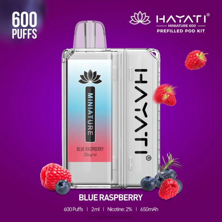 Hayati Miniature kits de 600 cápsulas FTTT30 frambuesa azul - Tienda Hayati