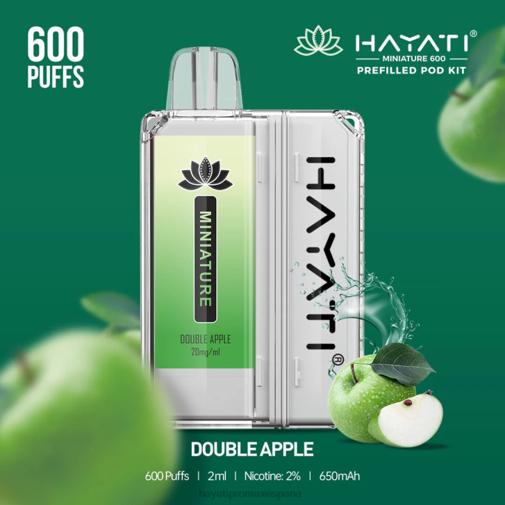 Hayati Miniature kits de 600 cápsulas FTTT32 manzana doble - Hayati Vape Review