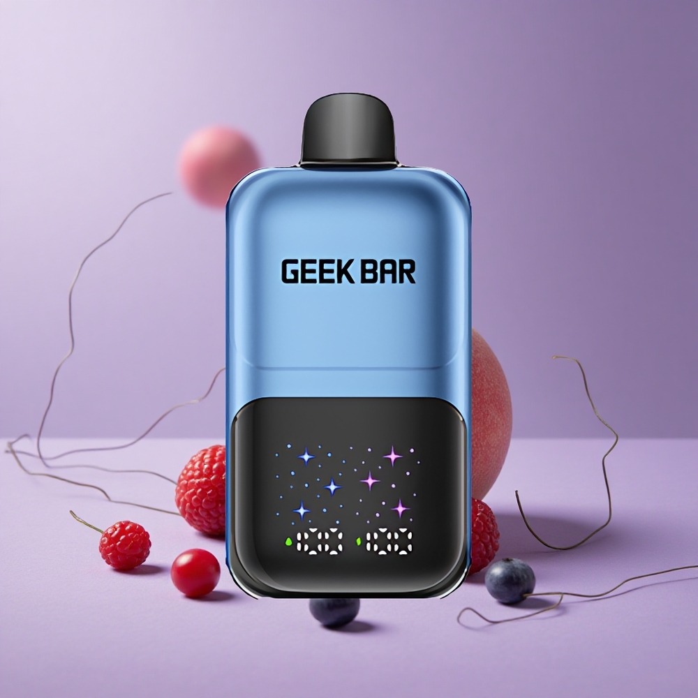 GEEK BAR 2GO 50000 Puffs Duraznos y Bayas Pantalla Interactiva Dual Tanques
