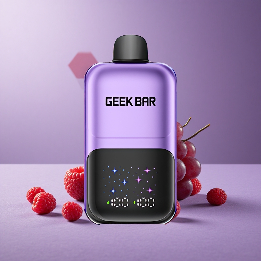 GEEK BAR 2GO 50000 Puffs Uva & Frambuesa Pantalla Grande Interactiva Dual Tanque