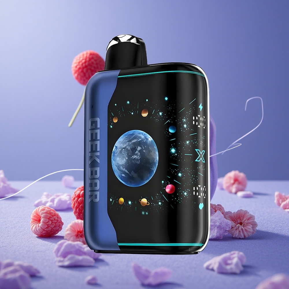 GEEK BAR Platinum Edition 25000 Puffs Blue Frambuesa Azul Hielo Pantalla Dinámica 3D Curva
