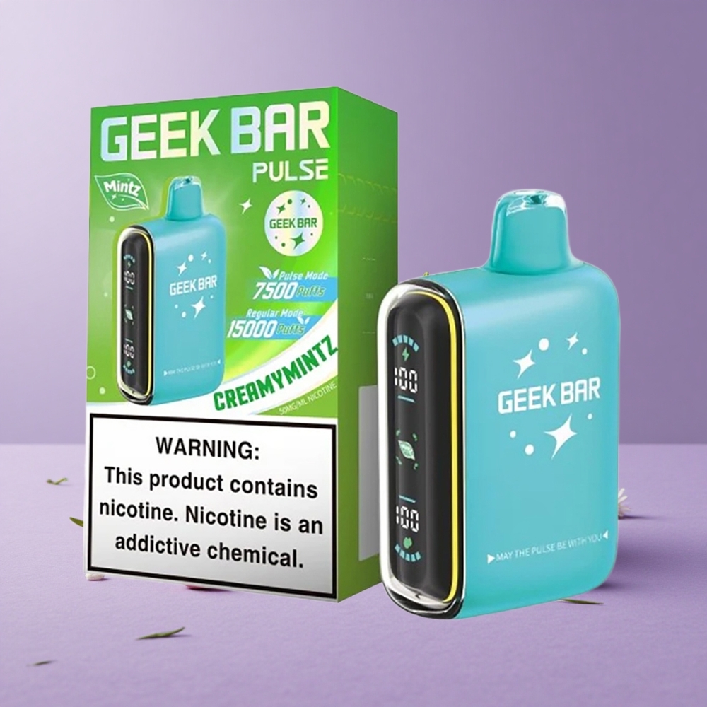 Geek Bar Pulse 15000 Puffs Dispositivo de Vapeo Desechable con 16ML de Líquido y Sabor a Menta
