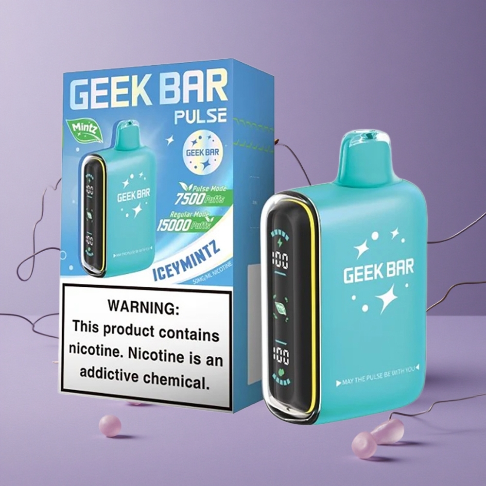 Geek Bar Pulse 15000 Puffs Dispositivo de Vapeo Desechable con 16ML de Líquido y Sabor a Menta