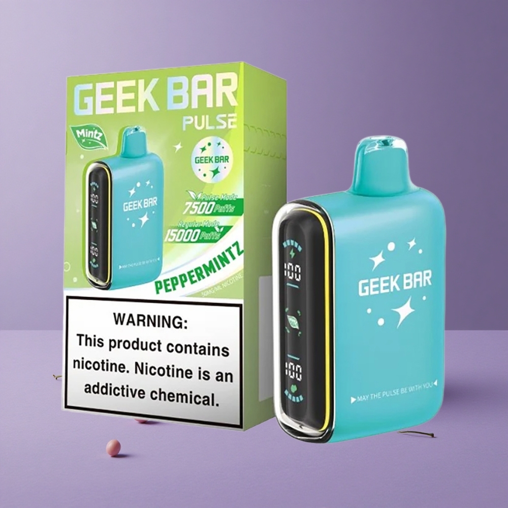 Geek Bar Pulse 15000 Puffs Dispositivo de Vapeo Desechable con 16ML de Líquido y Sabor a Menta