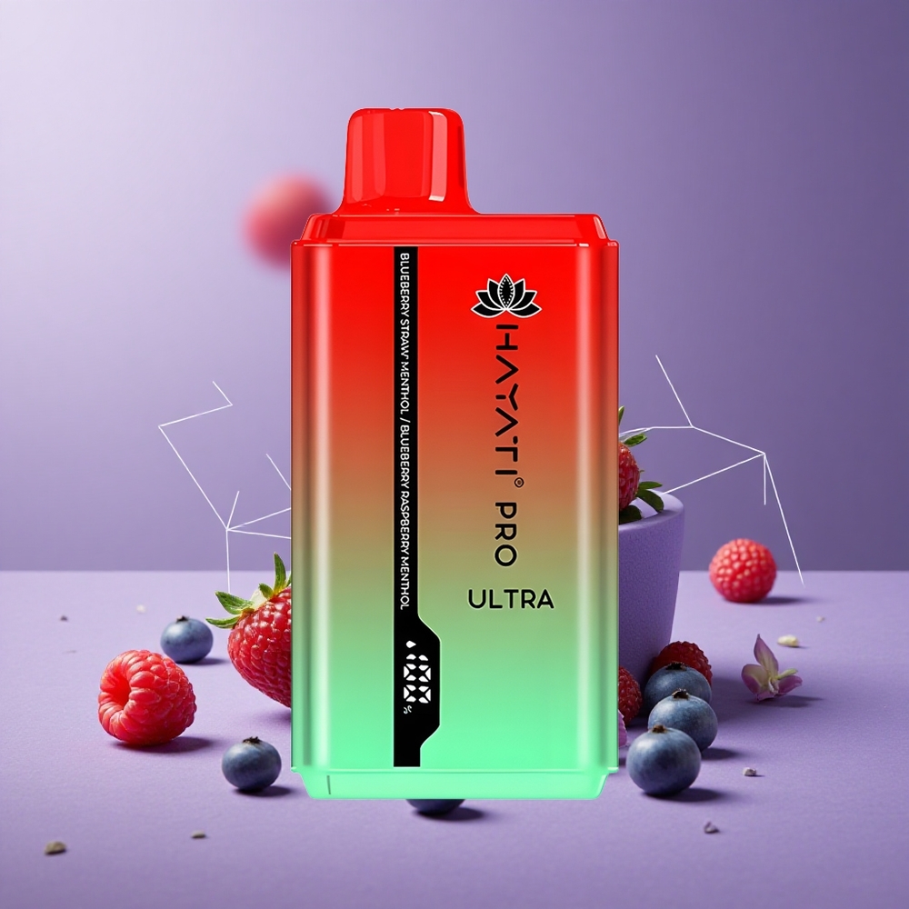 Hayati Pro Ultra 15000 Puffs Arándano Fresa Mentolado 2 12ml 2% Nicotina
