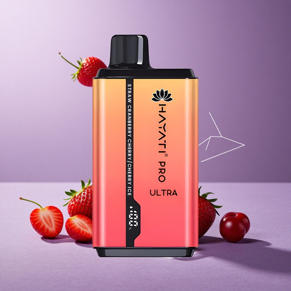 Hayati Pro Ultra 15000 Puffs Fresa Arándano Cereza-Hielo de Cereza 850mAh 2 12ml