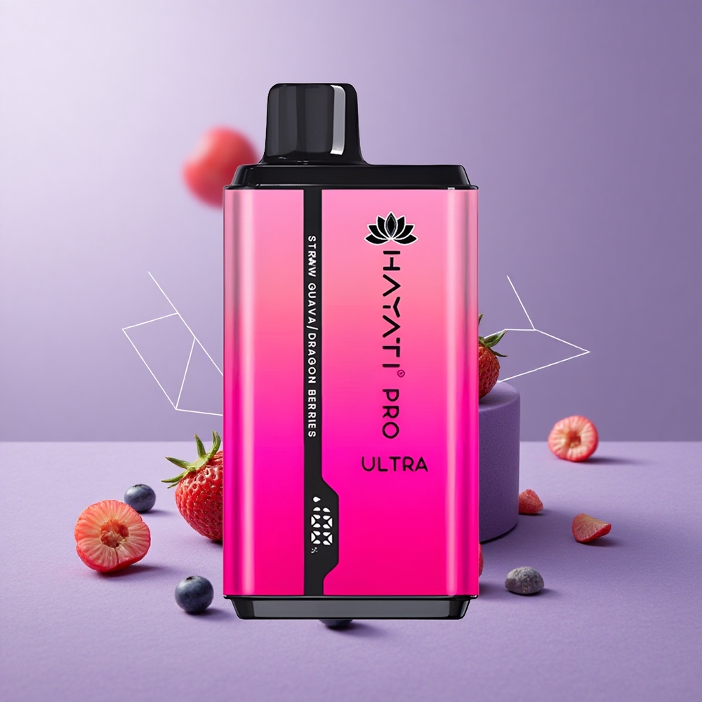 Hayati Pro Ultra 15000 Puffs Fresa Guayaba 2 12ml 2% Nicotina