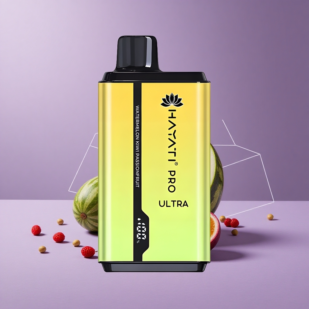 Hayati Pro Ultra 15000 Puffs Sabor Sandía Kiwi Maracuyá Batería 850mAh Capacidad 24ml