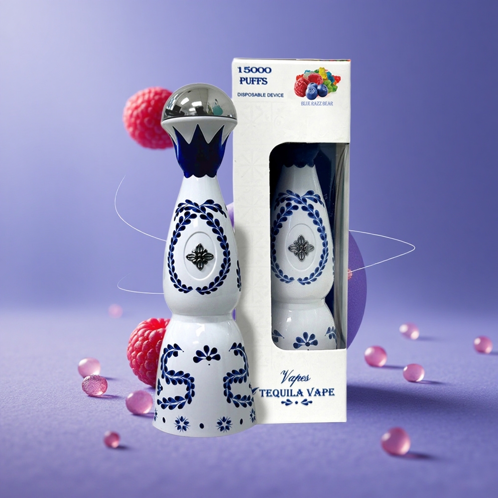HUMO Azul 15000 Puffs Dispositivo Vape Desechable Osito Azul Frambuesa con 20mL de Líquido Precargado y 5% de Nicotina