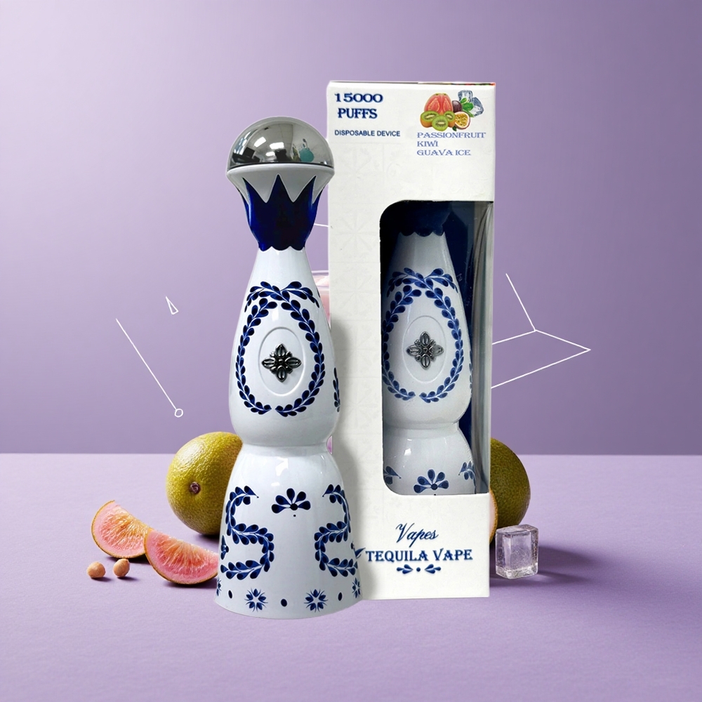 HUMO Azul 15000 Puffs Maracuyá Kiwi Guayaba Hielo con 20mL de Líquido y 5% de Nicotina