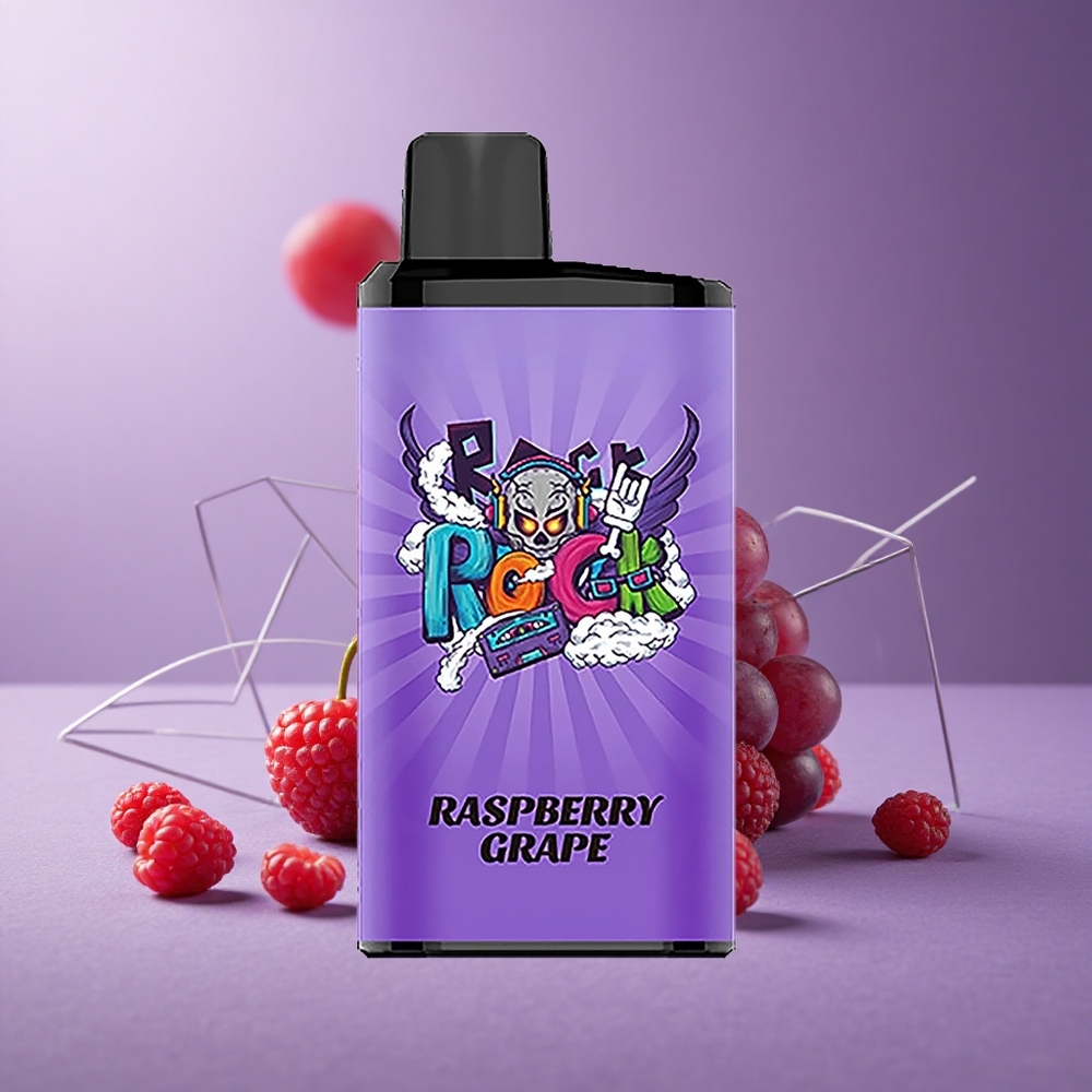 IGET Bar Pro 10000 Puffs Vape Desechable Frambuesa Uva Batería 2000 mAh Material PC+ALU