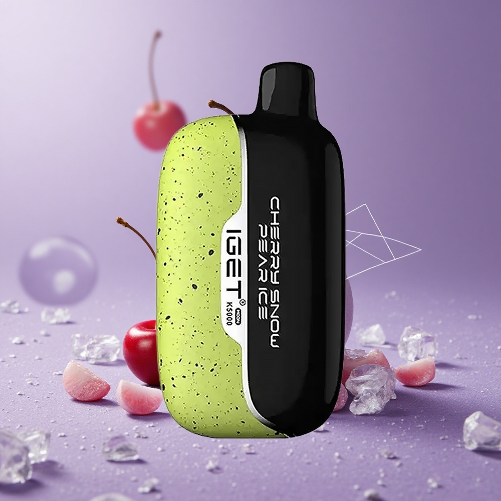 IGET Moon K5000 Puffs Vape Desechable Cereza Nieve Pera Hielo 5000 Puffs Tamaño 49.5x25.3x99.4 mm