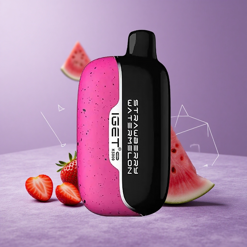 IGET Moon K5000 Puffs Vape Desechable Fresa Sandía Helada Tamaño 49.5x25.3x99.4 mm Bobina Mesh 1.35 Ohm
