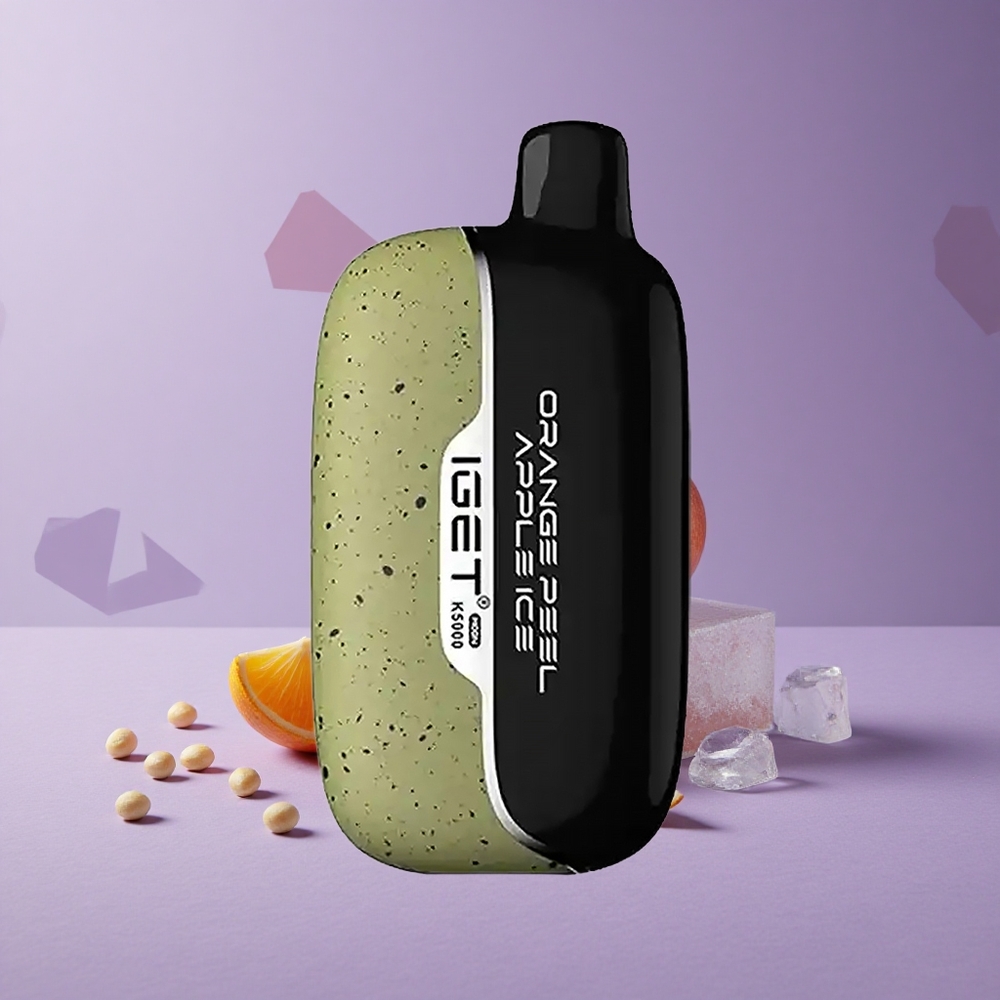 IGET Moon K5000 Puffs Vape Desechable Manzana Helada Cáscara de Naranja 5000 Puffs Tamaño 49.5x25.3x99.4 mm