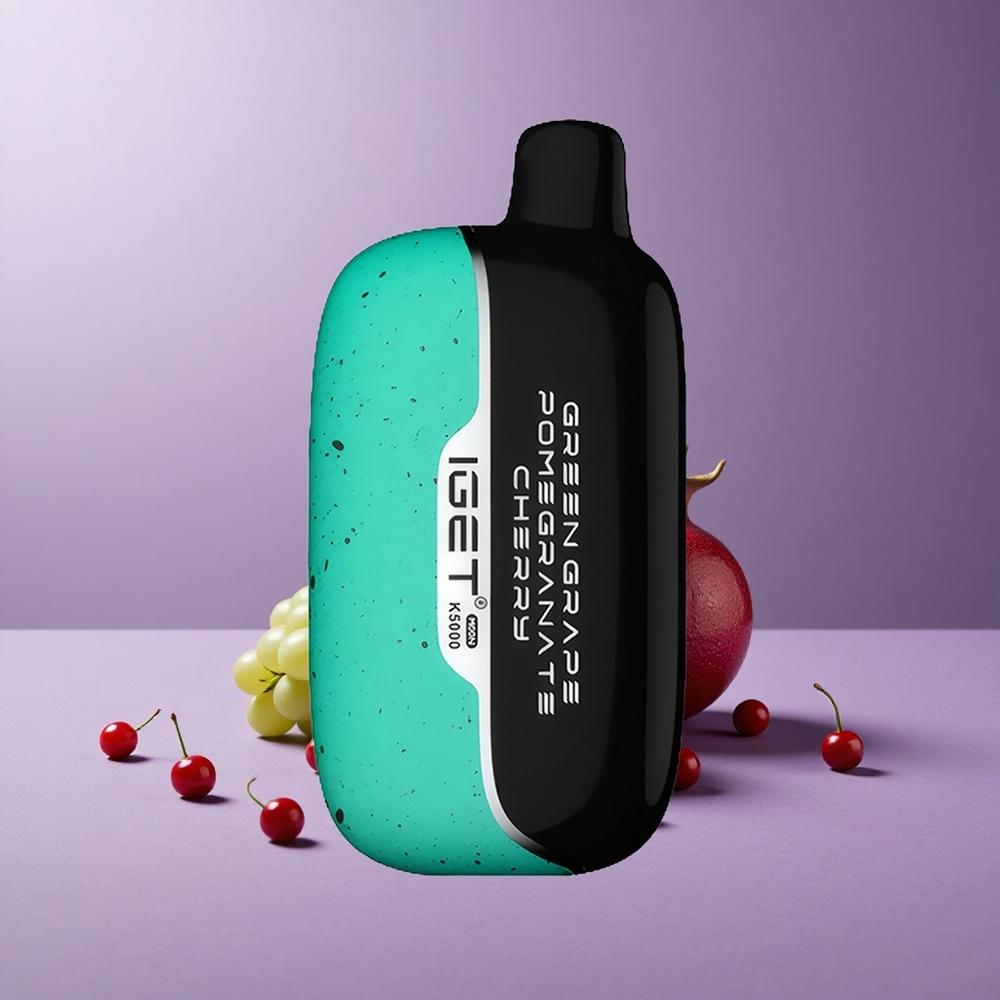 IGET Moon K5000 Puffs Vape Desechable Uva Verde Granada Cereza 5000 Puffs 81.5 g