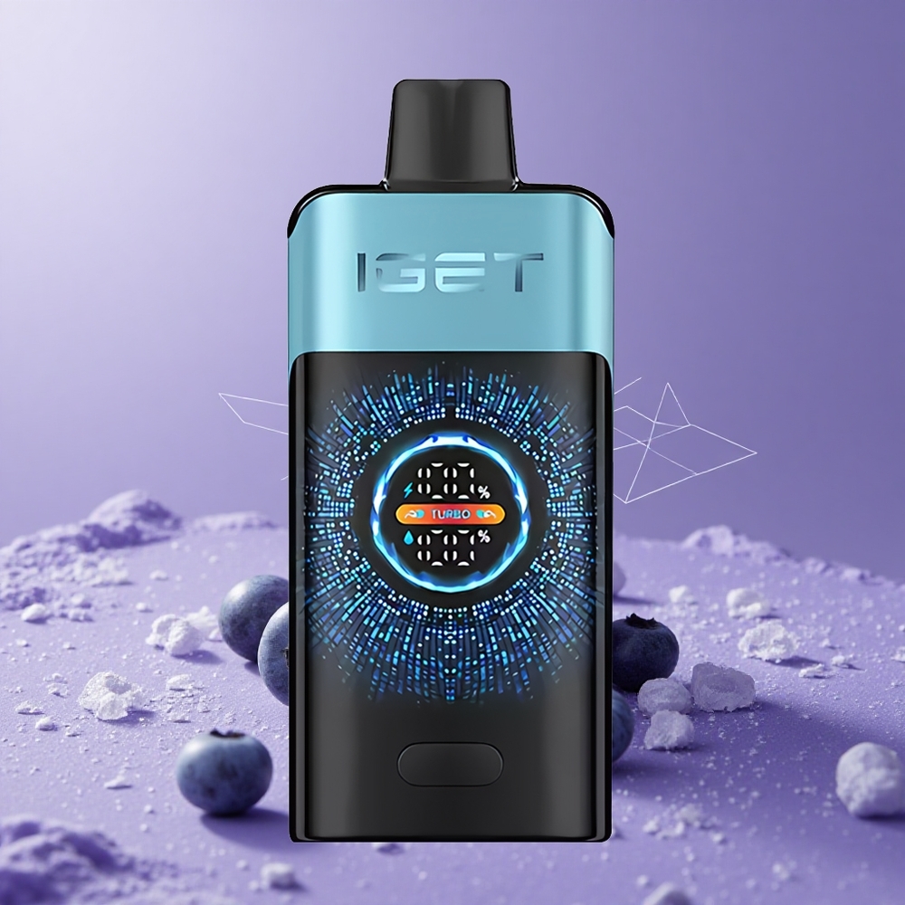 IGET ONE 12000 Puffs Vape Desechable Arándano Helado con Pantalla a Color Curva y Batería de 2700 mAh