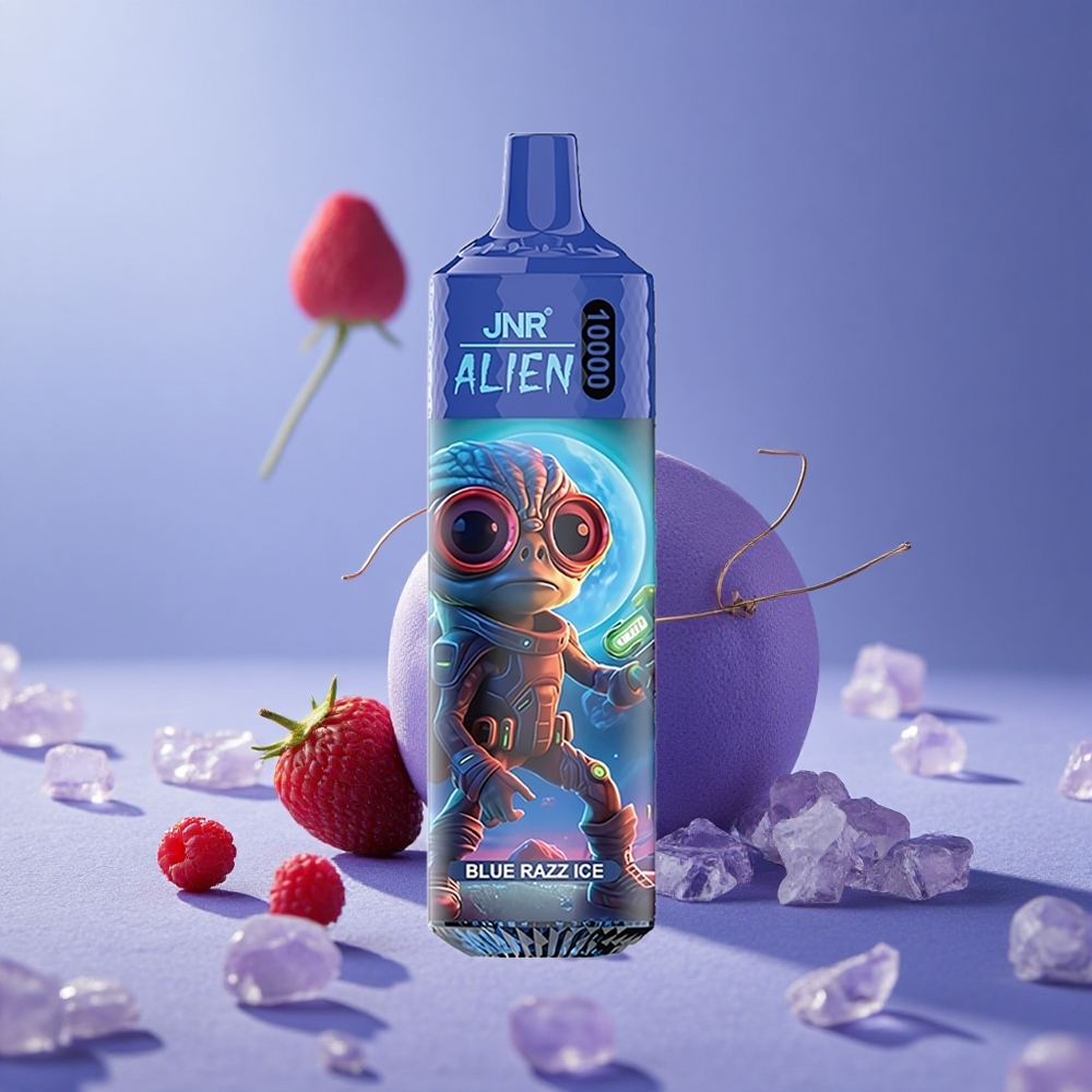 JNR Alien 10000 Puffs Azul frambuesa helada con 850mAh y LED (RGB)