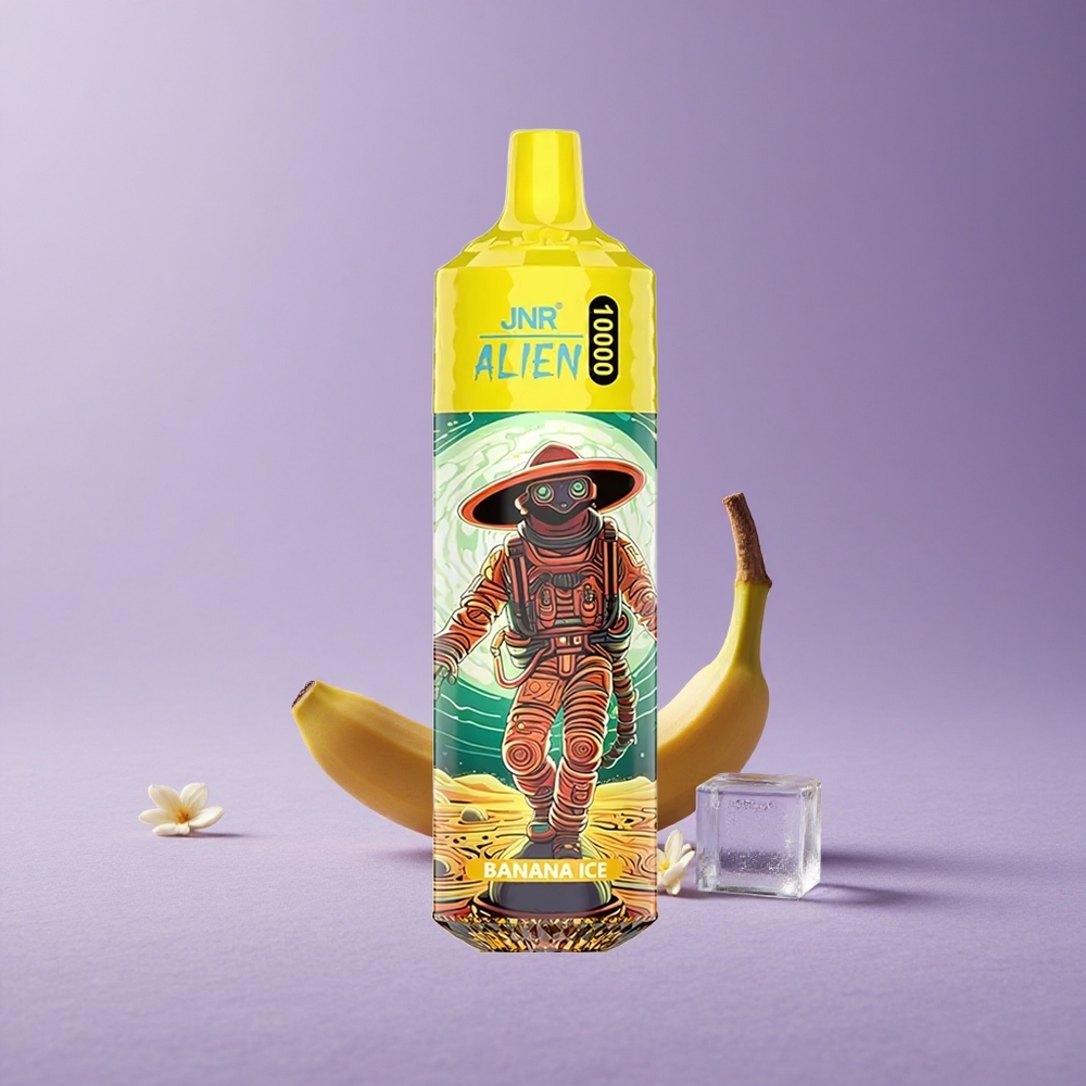 JNR Alien 10000 Puffs Banana Hielo con Batería 850mAh y Carga Rápida Type-C