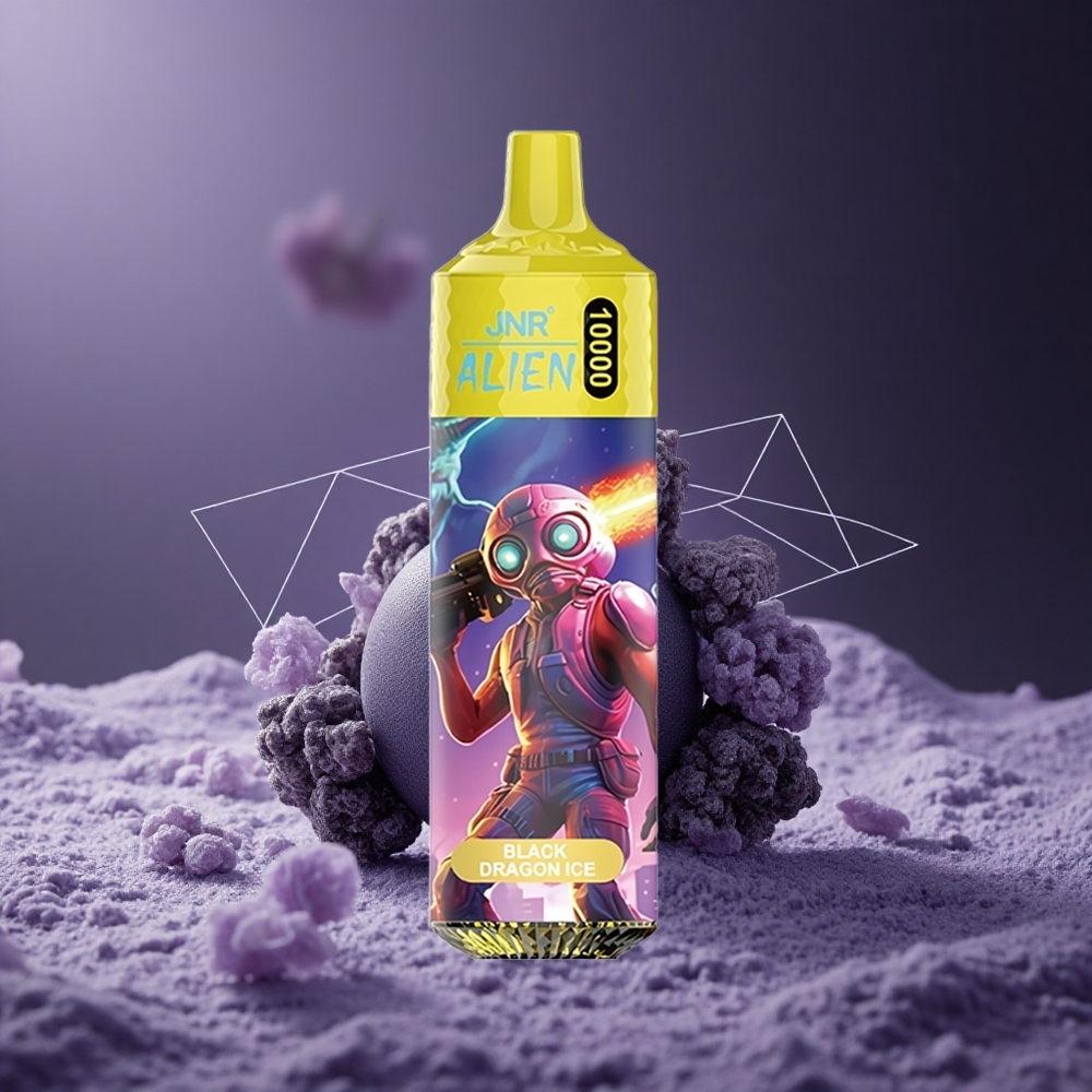 JNR Alien 10000 Puffs Dragón Negro Hielo con 850mAh y Tipo-C Carga Rápida