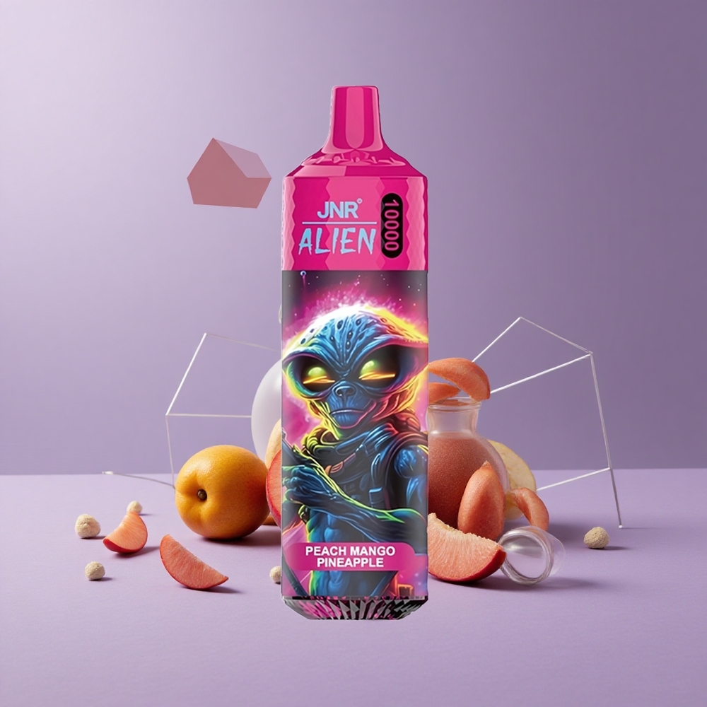 JNR Alien 10000 Puffs Durazno Mango Piña con Batería 850mAh y Tipo-C Carga Rápida