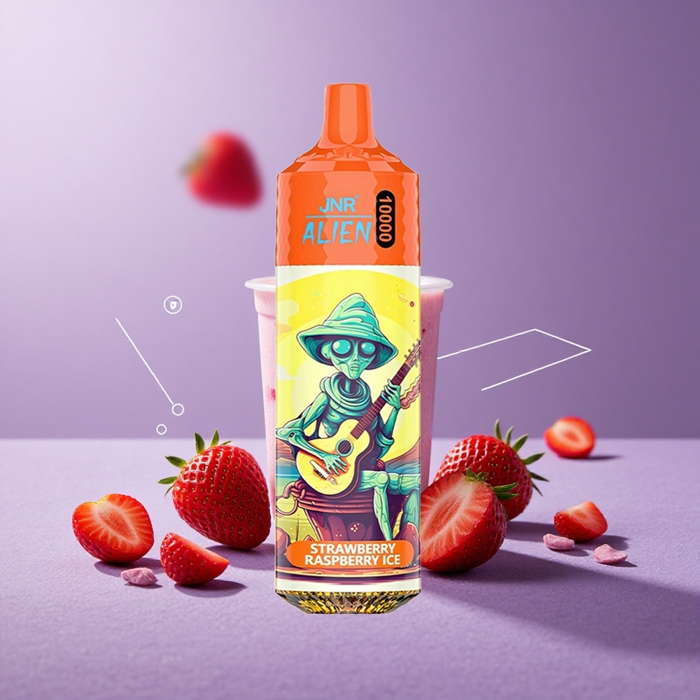JNR Alien 10000 Puffs Fresa Frambuesa Hielo con Batería 850mAh y Carga Rápida Type-C