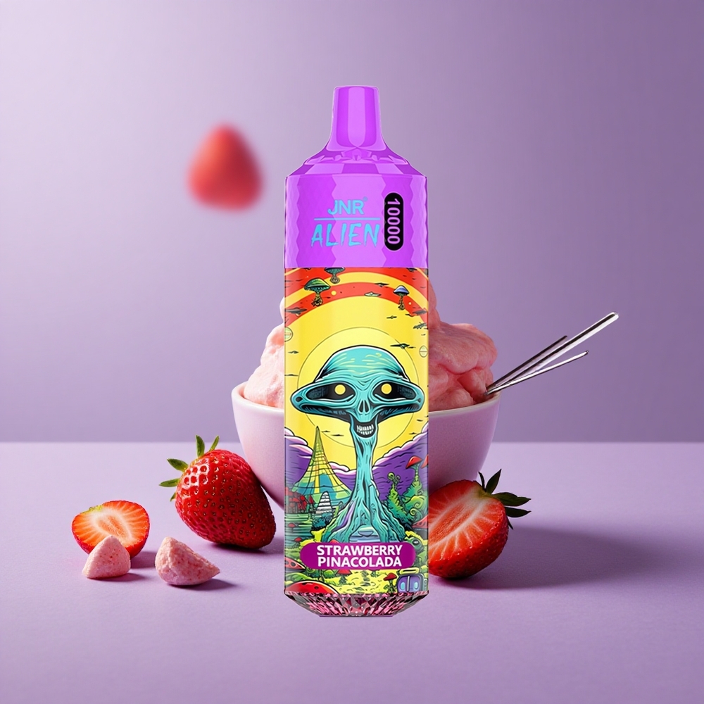 JNR Alien 10000 Puffs Fresa Piña Colada con Batería 850mAh y Tipo-C Carga Rápida