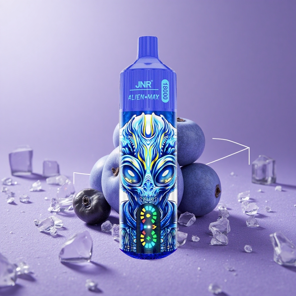 JNR Alien Max 18000 Puffs Arándano En Hielo Pantalla LED Inteligente y Batería de 850mAh