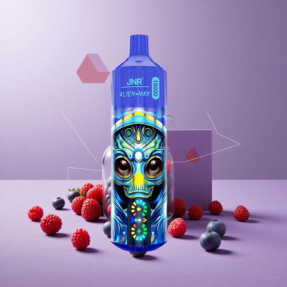 JNR Alien Max 18000 Puffs Bayas Mixtas Pantalla LED Inteligente y Doble Bobina Mesh
