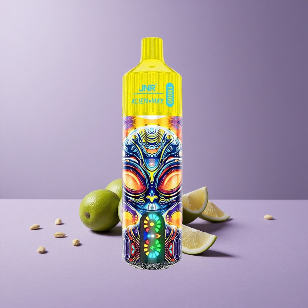 JNR Alien Max 18000 Puffs Limón y Lima Pantalla LED Inteligente y Carga Rápida Tipo-C