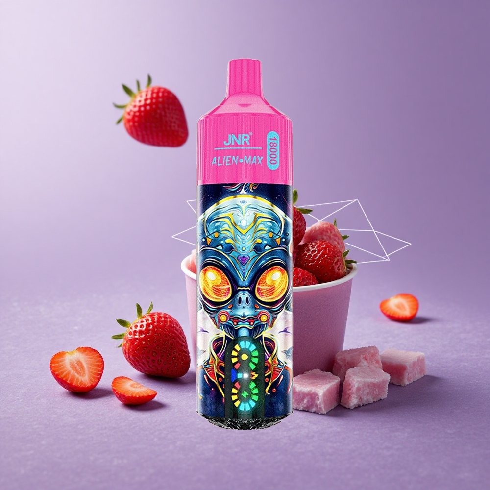JNR Alien Max 18000 Puffs Pantalla LED Inteligente y Doble Malla Fresa Helada