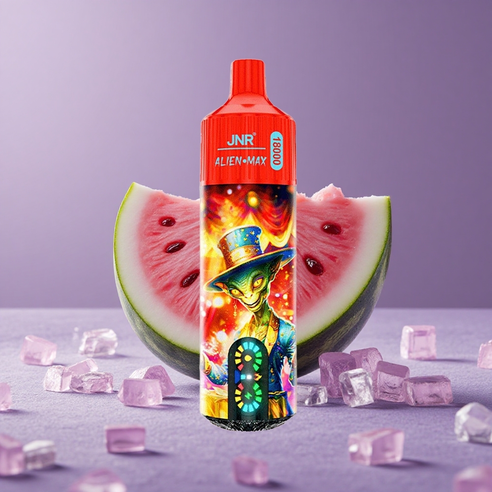 JNR Alien Max 18000 Puffs Sandía Helada Pantalla LED Inteligente y Carga Rápida Tipo-C