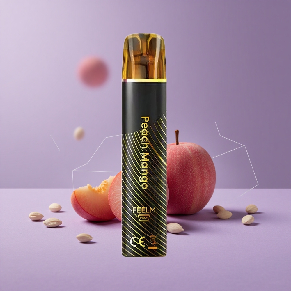 JNR Black&Golden 800 Puffs Desechable Melocotón Mango Capacidad de Batería 550mAh Certificación TPD