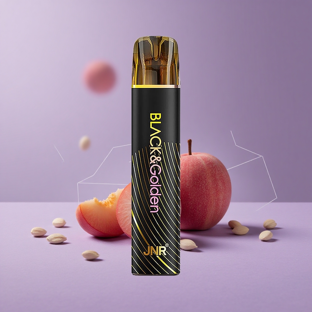 JNR Black&Golden 800 Puffs Desechable Melocotón Mango Capacidad de Batería 550mAh Certificación TPD