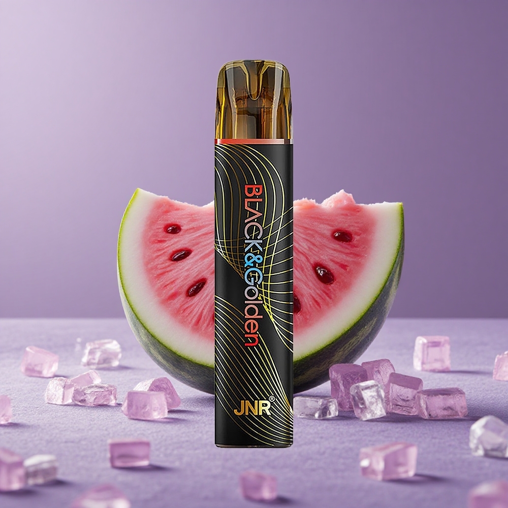 JNR Black&Golden 800 Puffs Desechable Sandía Helada 2ml Capacidad de Líquido Sin Carga