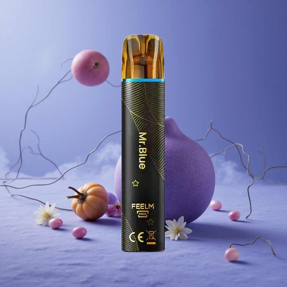 JNR Black&Golden 800 Puffs Desechable Vape Azul Mr Blue 550mAh Sin Carga
