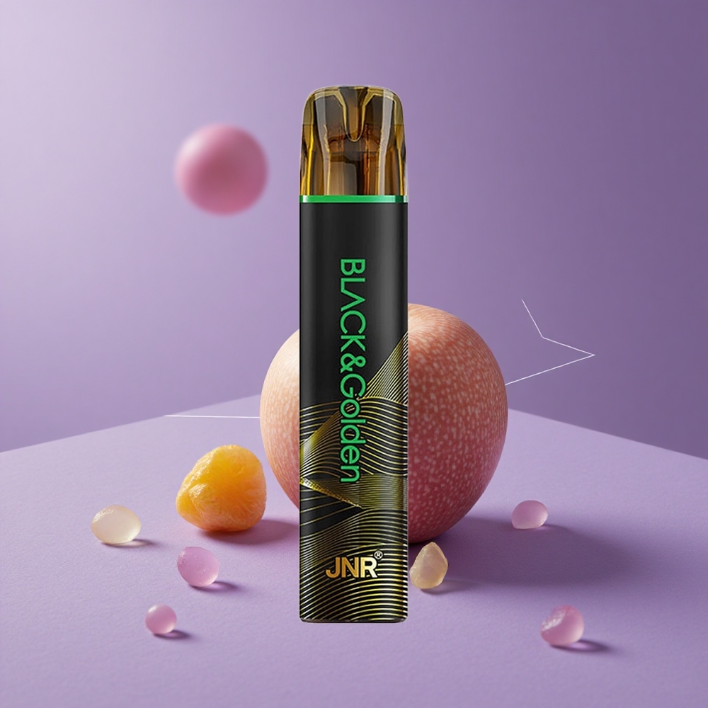 JNR Black&Golden 800 Puffs Manzana Ácida Desechable Sin Carga Certificación TPD