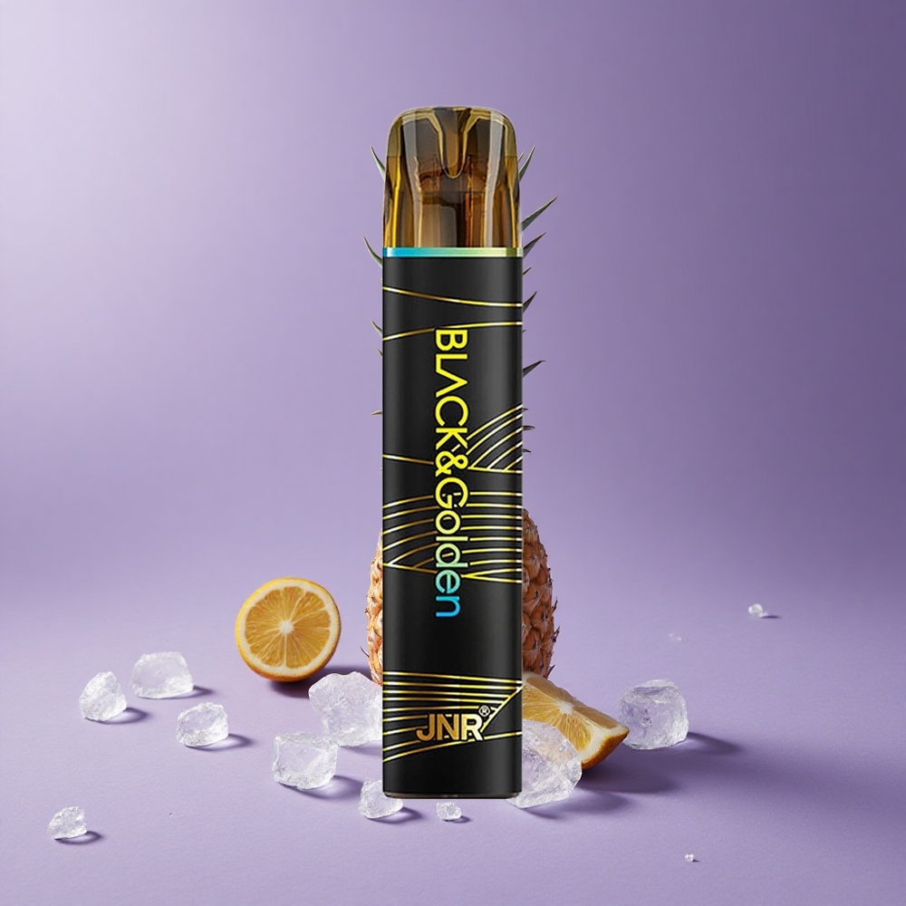 JNR Black&Golden 800 Puffs Piña Hielo Sin Carga Certificación TPD