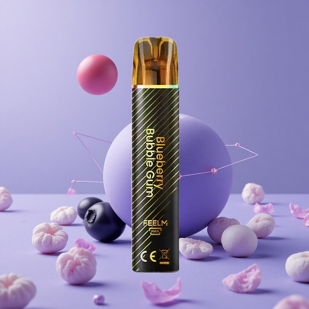 JNR Black&Golden 800 Puffs Vape Desechable Chicle de Arándano Azul con 550mAh y 2ml