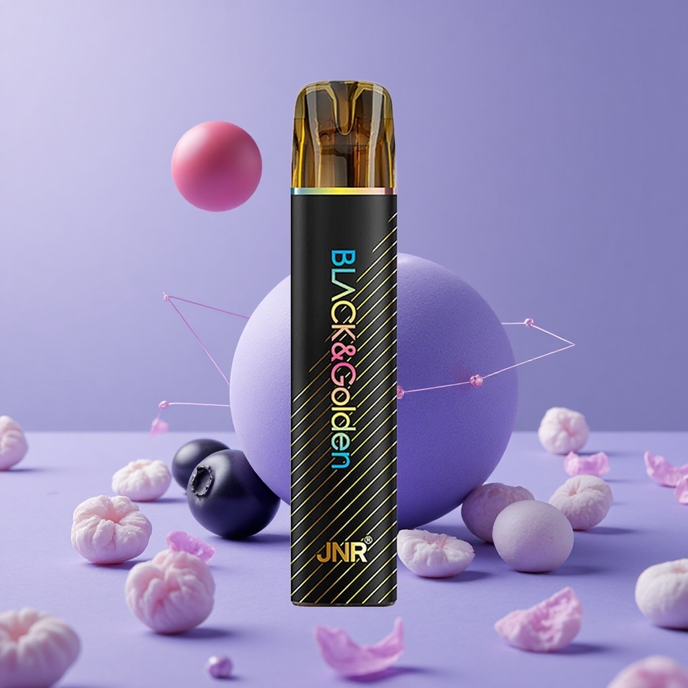 JNR Black&Golden 800 Puffs Vape Desechable Chicle de Arándano Azul con 550mAh y 2ml