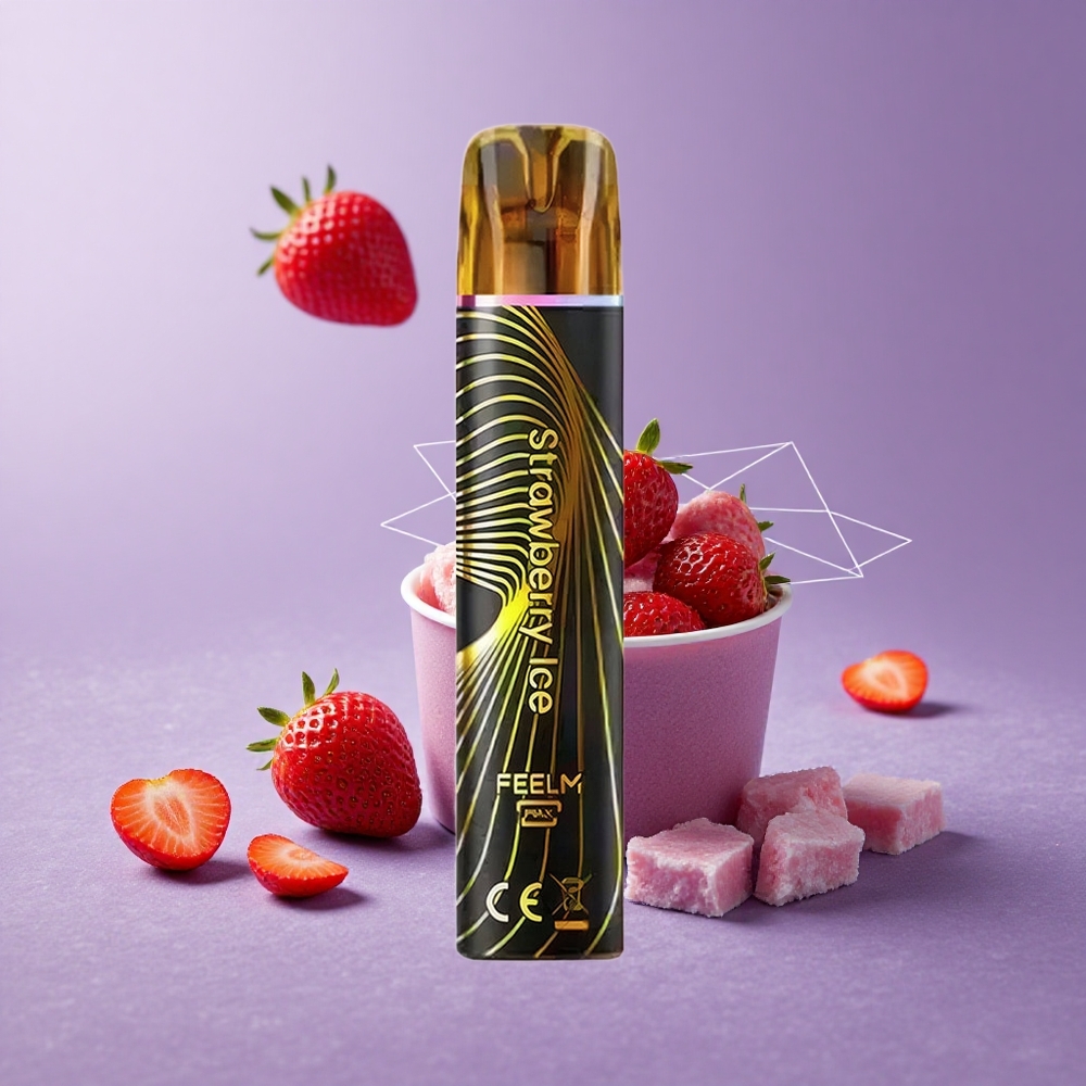 JNR Black&Golden 800 Puffs Vape Desechable Fresa Helada 550mAh 2ml